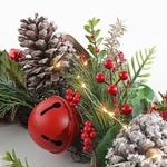 Венок декоративный из мирта Safavieh с красными колокольчиками, 76 см, зеленый / красный - фото 5