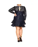 Платье Plus Size Lace Lover CITY CHIC, синий - фото 2