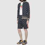 Шорты side contrast striped jacquard shorts for men blue Gucci, синий - фото 3