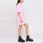Футболка-платье с принтом логотипа MSGM, розовый - фото 6