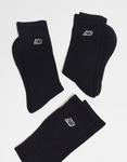 Набор из 3 черных носков New Balance с вышитым логотипом - фото 2