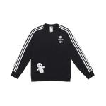 Свитшот мужской с 3 полосками Adidas, черный - фото