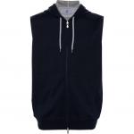 Худи без рукавов с кулиской Brunello Cucinelli, синий - фото 3