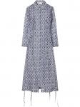 Платье-рубашка из органзы Tory Burch, синий - фото