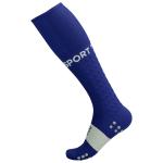 Компрессионные носки Compressport Full Socks Run, цвет Dazz Blue/Sugar - фото