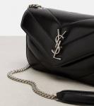 Кожаный кросс-боди Lou Lou Mini Saint Laurent, Black - фото 6