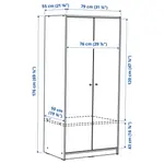 Шкаф, белый, 79x176 см, KLEPPSTAD IKEA - фото 6