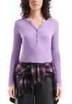 Топ QS Long sleeved top, Lila/Lilac - фото 5