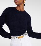 Ремень из кожи с эффектом змеи Axel Small Khaite, Natural - фото 4