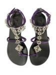 Giuseppe Zanotti декорированные сандалии Amira, фиолетовый - фото 4