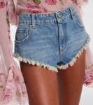 Украшенные джинсовые шорты Blumarine, Ice Blu - фото 4