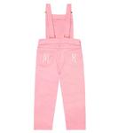 Джинсовый комбинезон с вышитым логотипом Mini Rodini, розовый - фото 4
