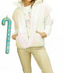 Белый стеганый жилет с пайетками Grace + Emma, белый - фото