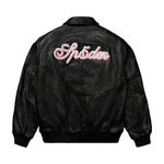 Куртка Sp5der Debossed Web Leather 'Black', черный - фото 3