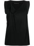 Alberta Ferretti блузка с V-образным вырезом, черный - фото