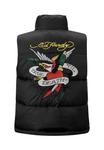 Жилет TRUE TIL DEATH PUFFER Ed Hardy, черный - фото