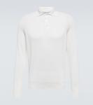 Свитер поло из хлопка Brunello Cucinelli, белый - фото