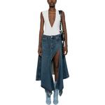 Джинсовая юбка с вырезами Y/Project, синий - фото 4