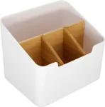 Органайзер белый с бамбуковыми элементами 1 шт. Soapland - фото