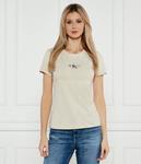 Футболка женская Calvin Klein Jeans хлопковая, бежевый - фото