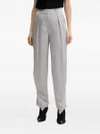 Атласные брюки Twinset, серый - фото