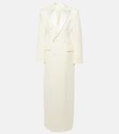 Двубортное шерстяное пальто Wardrobe.Nyc, белый - фото