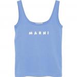 Топ с логотипом MARNI, синий - фото