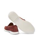 Кожаные мокасины бежевого цвета Boss, коричневый - фото 4