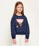 Толстовка cropped fit Guess, темно-синий - фото