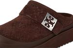 Сабо Tory Burch Women's Mellow Shearling Platform Mule, Dark Cocoa Tmono/Silver - фото 6