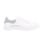 Кроссовки Alexander McQueen Deck Lace-Up Plimsoll 'White Silver', белый - фото