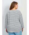 Женская полосатая блузка Aimee AVENUE, Navy ivory - фото 2