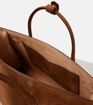 Сумка-тоут Le Teckel из замши Alaïa, Terre D'Ombre - фото 3