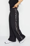 Широкие брюки с леопардовыми полосками Pixiegirl Petite, черный - фото 4
