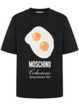 Футболка с графичным принтом Moschino, черный - фото
