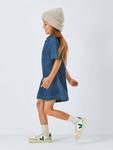 Детское платье-мини из джинсовой ткани с воротником John Lewis, Blue Denim - фото 5