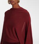 Платье макси с накидкой из сосны Aya Muse, бордовый - фото 4