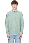 Рубашка Greg A.P.C., зеленый - фото
