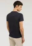 Футболка stretch con ricamo basic Trussardi, Blu - фото 3