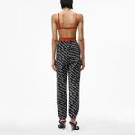 Alexander Wang Джинсы с принтом логотипа зауженные Black/White - фото 7