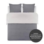 Двустороннее постельное белье Blumtal, 155x220 см, серый/светло-серый - фото 3