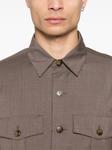 Canali шерстяная рубашка, коричневый - фото 5