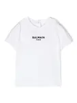 Футболка с логотипом Balmain Kids, белый - фото
