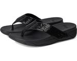 Сандалии FitFlop Surfa Sequin Toe-post Sandals, цвет All Black - фото