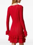 Платье мини с оборками TWINSET, красный - фото 3