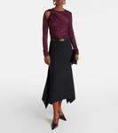 Джерси топ Victoria Beckham, Merlot - фото 2