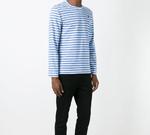 Футболка striped long sleeves tee 'blue white' Comme Des Garcons Play, белый - фото 3