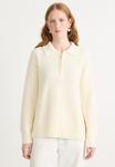 Поло GANT TEXTURE HALF ZIP, Cream/Off-White - фото