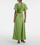 Платье макси из сатина Marabella с драпировкой Simkhai, Deep Preidot - фото 3