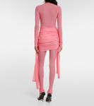 Топ из джерси с бантом Blumarine, розовый - фото 3